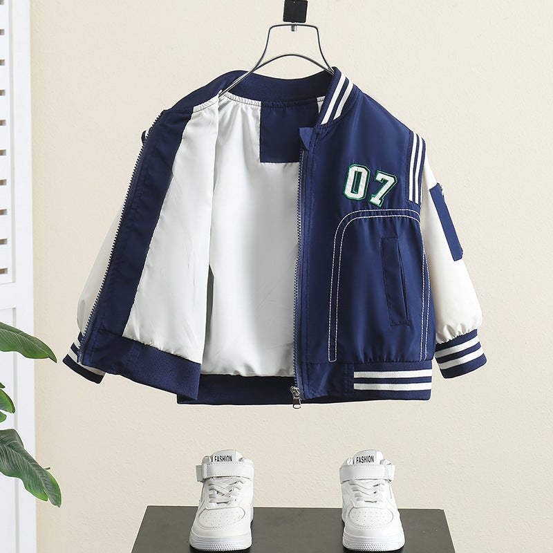 Boys' Jacket Stylish Boys' Sports Clothing Baby Children'S Fashion Baseball Jacket Top - Image 4