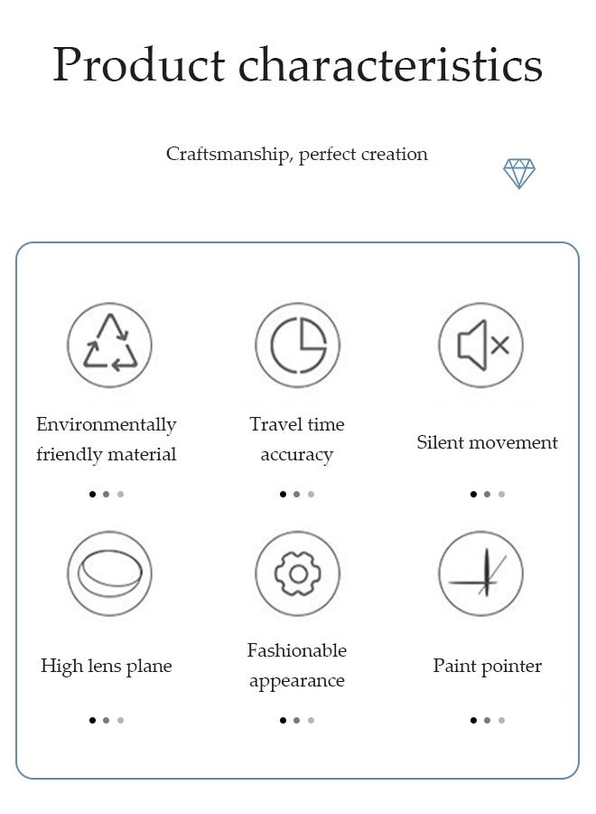 DUNISO Wall clock, silent non ticking quartz clock, circular decorative wall clock, easy to read, suitable for bedrooms, living rooms, kitchens, offices, schools - Image 3