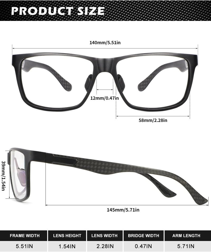 ANYLUV Blue Light Blocking Glasses Men Computer Gaming Glasses Lightweight Al-Mg Metal Anti Eyestrain Eye Protection - Image 5