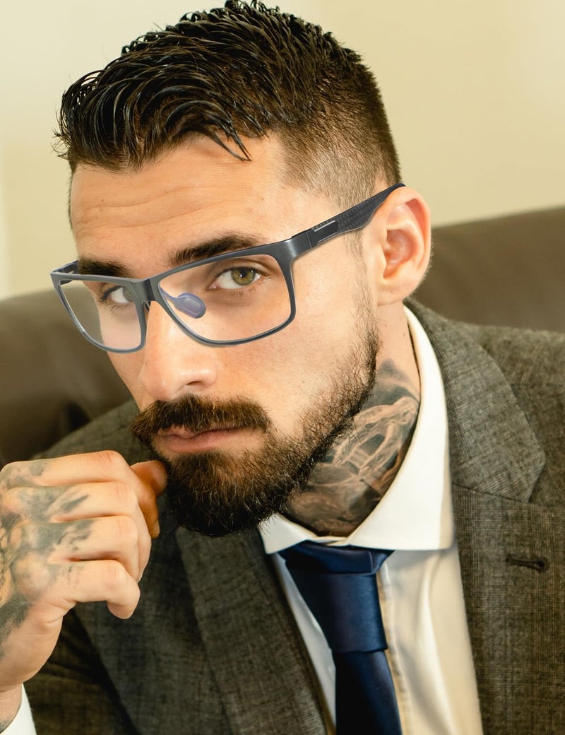 ANYLUV Blue Light Blocking Glasses Men Computer Gaming Glasses Lightweight Al-Mg Metal Anti Eyestrain Eye Protection - Image 2