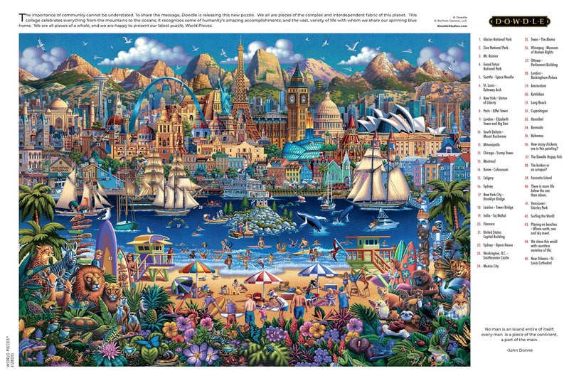 Buffalo Games - Dowdle - World Pieces - 1000 Piece Jigsaw Puzzle For Adults -Challenging Puzzle Perfect For Game Nights - Finished Size Is 26.75 X 19.75 - Image 5