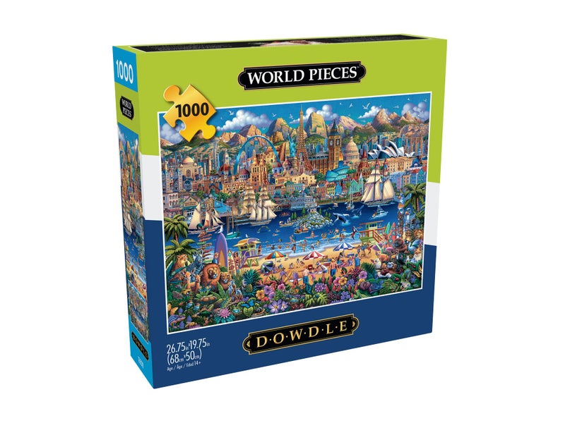 Buffalo Games - Dowdle - World Pieces - 1000 Piece Jigsaw Puzzle For Adults -Challenging Puzzle Perfect For Game Nights - Finished Size Is 26.75 X 19.75 - Image 3