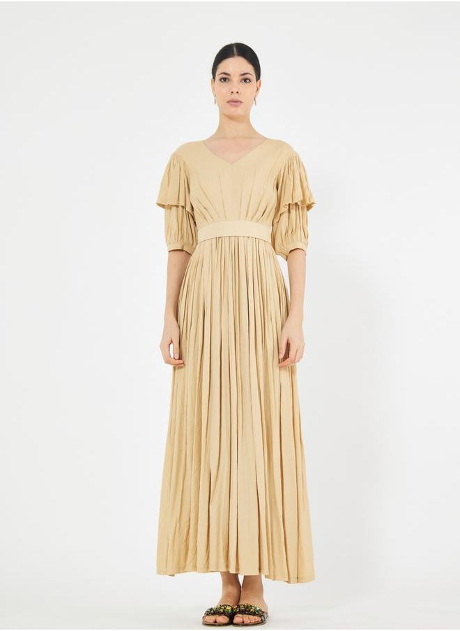 House of Moda Ruffled Sleeve Maxi Dress - Image 5