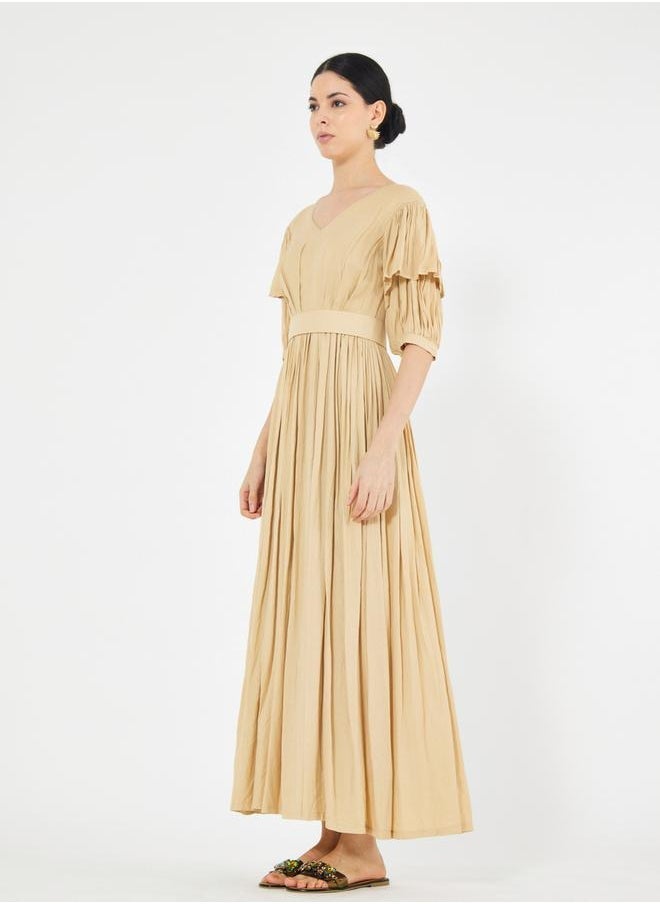 House of Moda Ruffled Sleeve Maxi Dress - Image 4
