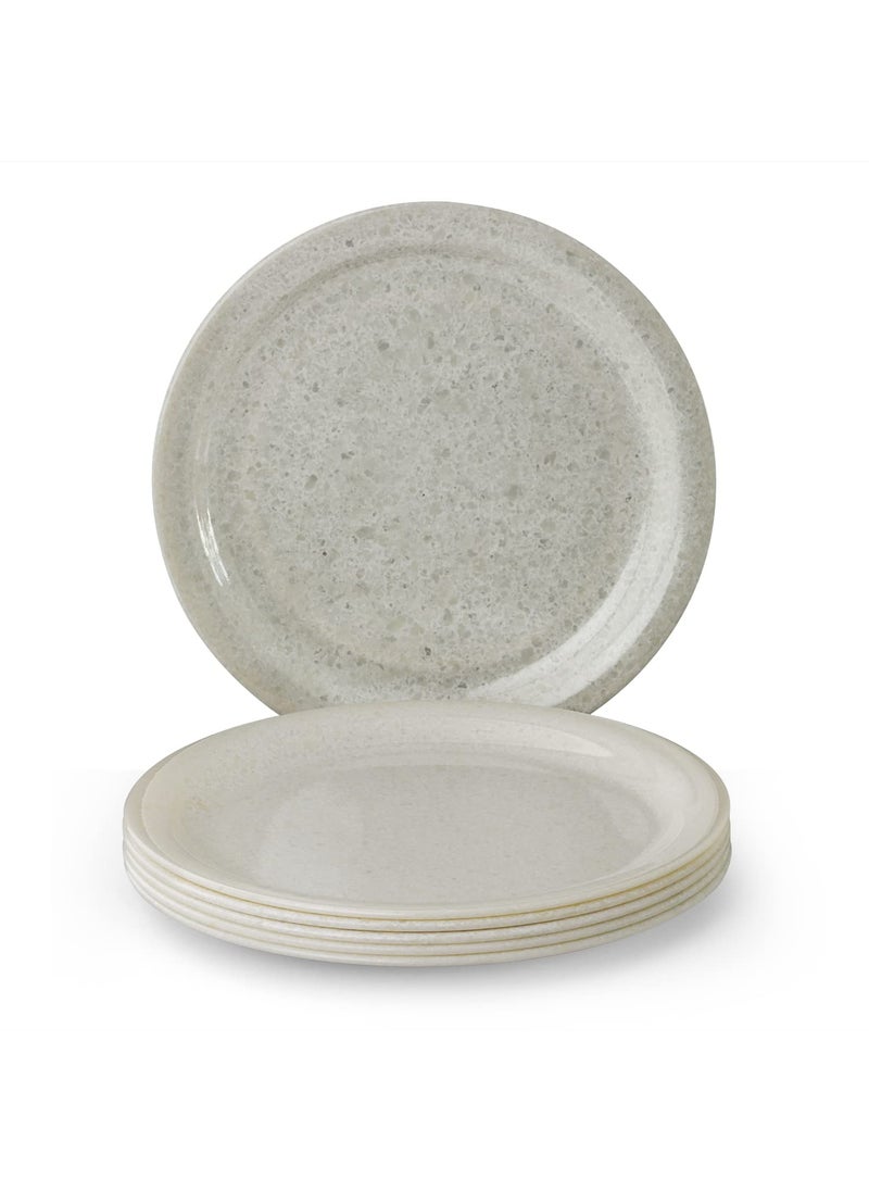 Superware Superware | Pure Melamine | Dinner Plate Set – Glossy Super Pearl 11” (6 nos.) | Stain Free, Glazed Finish  - Image 1