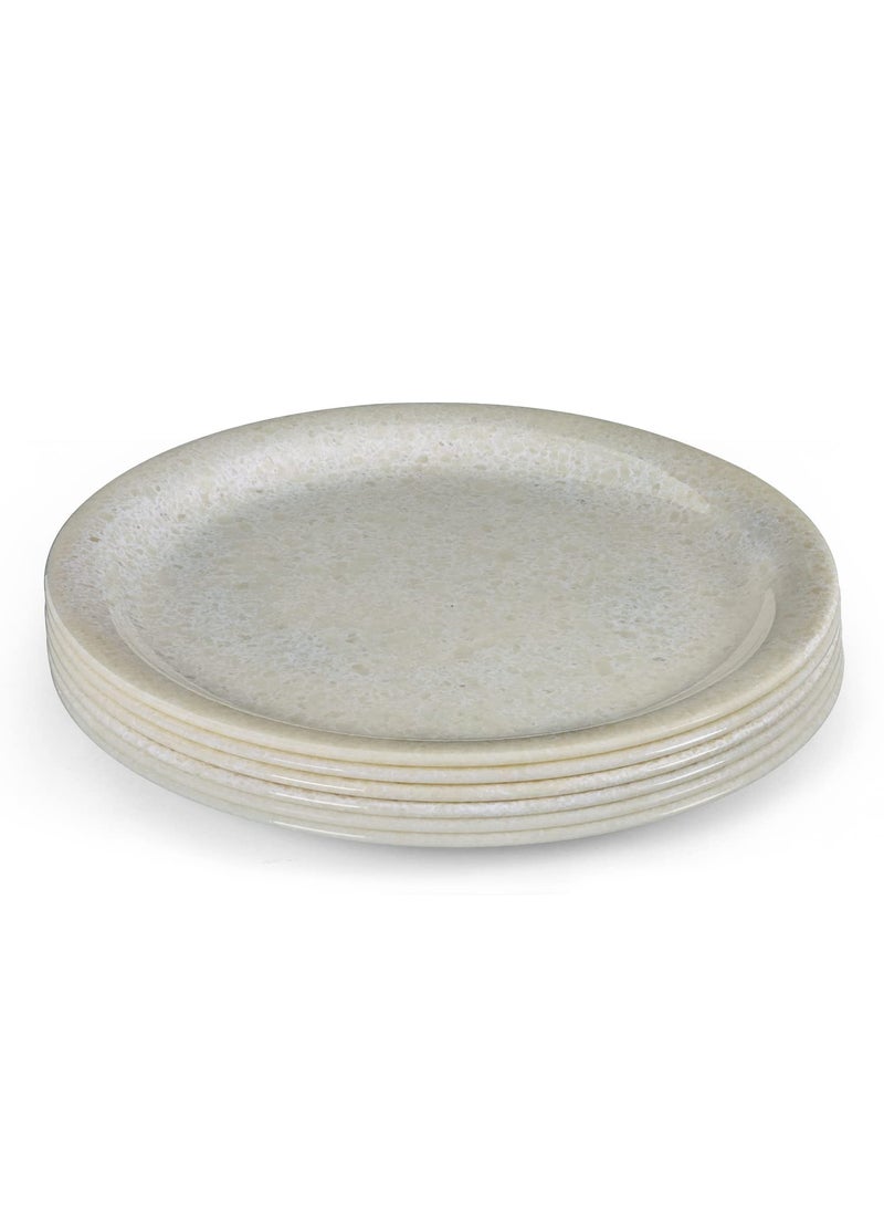 Superware Superware | Pure Melamine | Dinner Plate Set – Glossy Super Pearl 11” (6 nos.) | Stain Free, Glazed Finish  - Image 2