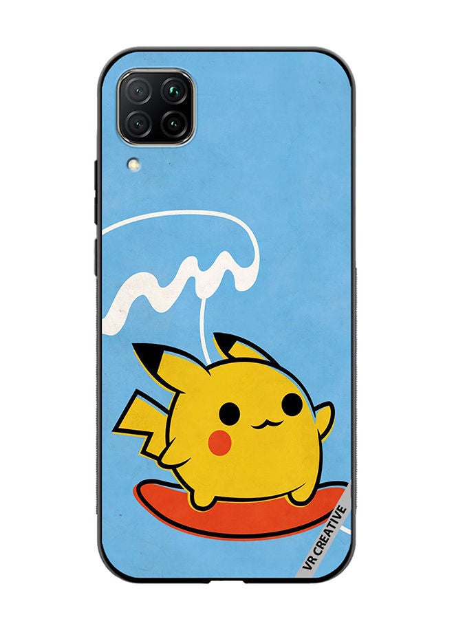 VR CREATIVE Protective Case Cover For Huawei Nova 7i/P40 Lite Pikachu Surfing 1  Design Multicolour - Image 1