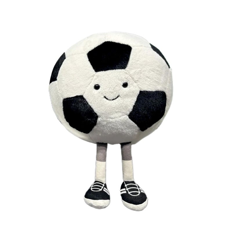MUALML Cute Soccer Stuff Funny Soccer Toy Pillow with Legs Soft Plush Soccer Ball Sports Pillows Adorable Soccer Gift for Boys Room DecorSoccer9 inches - Image 3