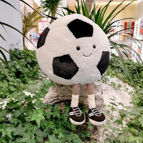 MUALML Cute Soccer Stuff Funny Soccer Toy Pillow with Legs Soft Plush Soccer Ball Sports Pillows Adorable Soccer Gift for Boys Room DecorSoccer9 inches - Image 5