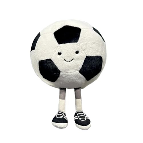 MUALML Cute Soccer Stuff Funny Soccer Toy Pillow with Legs Soft Plush Soccer Ball Sports Pillows Adorable Soccer Gift for Boys Room DecorSoccer9 inches - Image 1