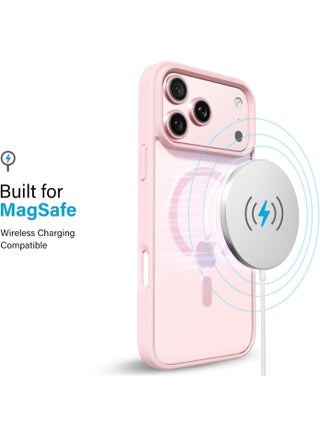Magnetic Case for iPhone 17 Pro Case, Compatible with MagSafe, Plating Luxury Cover, Clear Soft TPU Shockproof Protective Phone Case, (Pink). - view 3