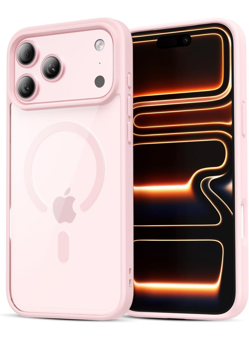 ACLIX Magnetic Case for iPhone 17 Pro Case, Compatible with MagSafe, Plating Luxury Cover, Clear Soft TPU Shockproof Protective Phone Case, (Pink). - Image 1