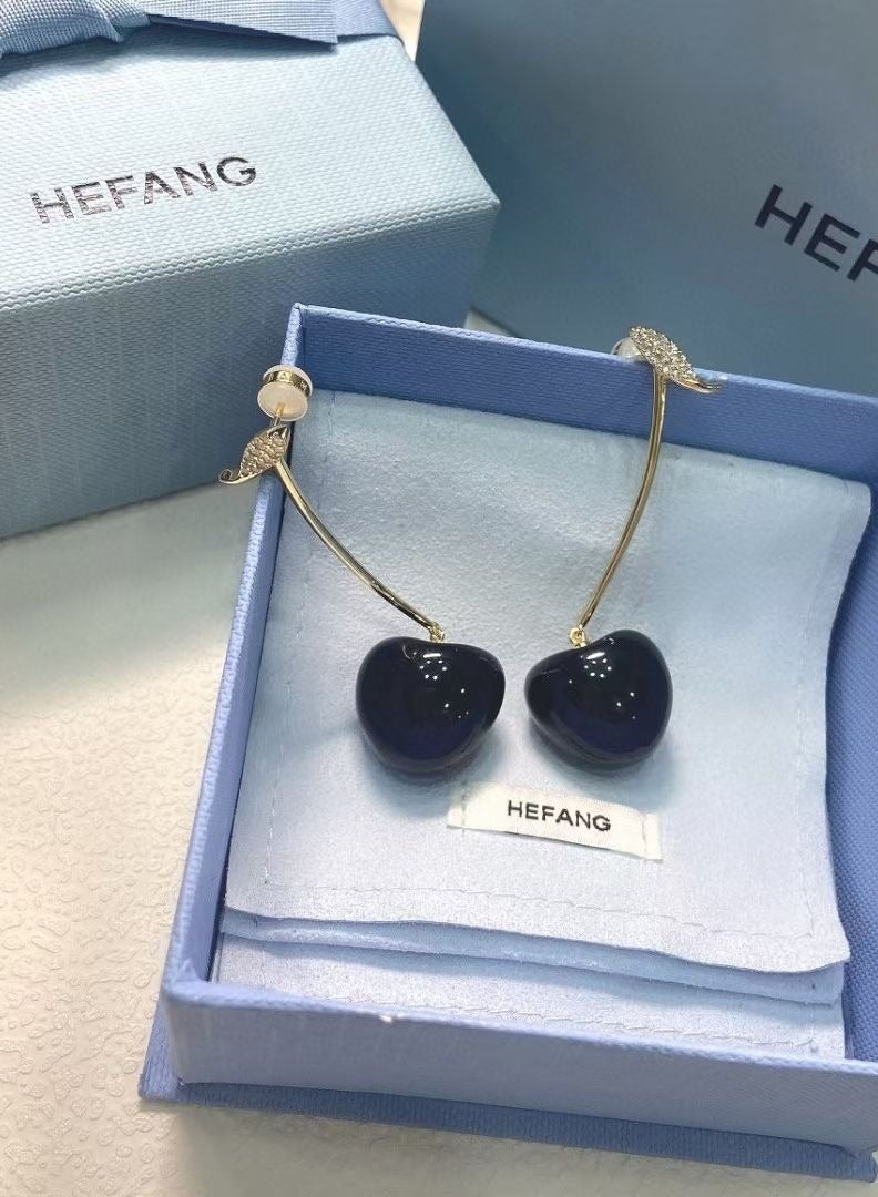 HEFANG Personalized And Fashionable Cherry Earrings  - Image 1