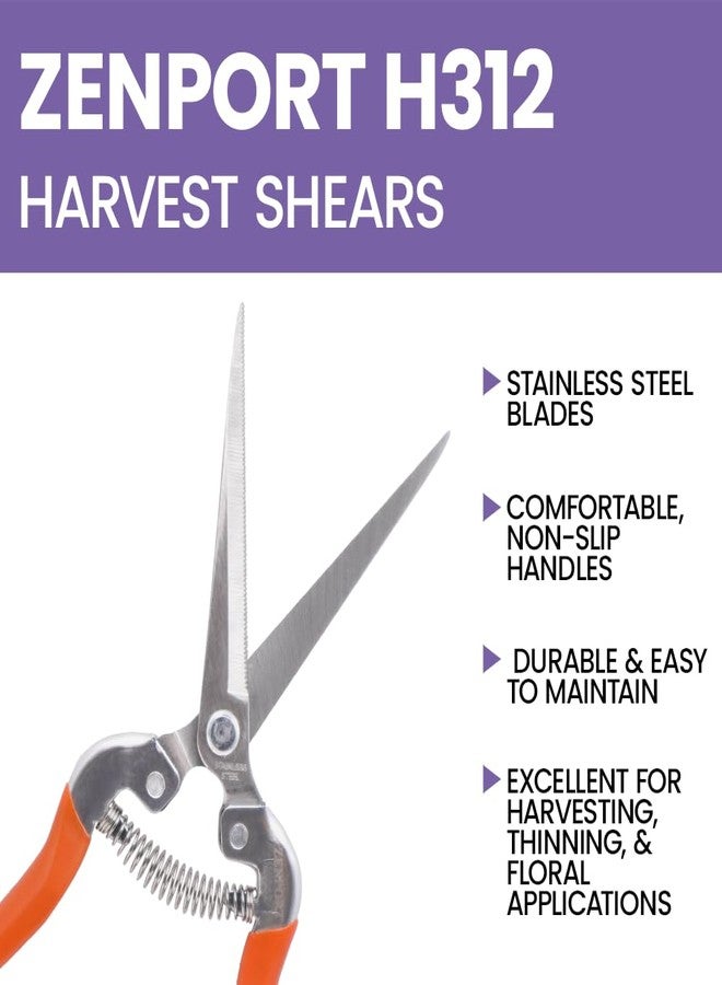 Zenport H312 Shear, Extra Long 3.25-Inch Stainless Steel, Serrated Blades - Image 4