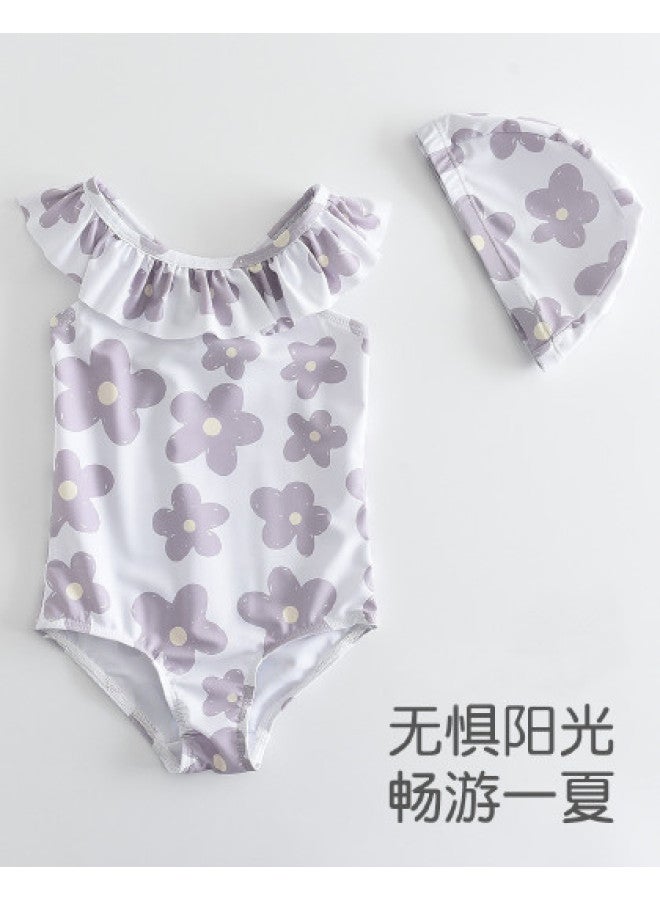 Bumblebee girls Swimsuit One-piece Hot Spring Triangle Bikini Dress With Vest And Short Skirt - Image 1