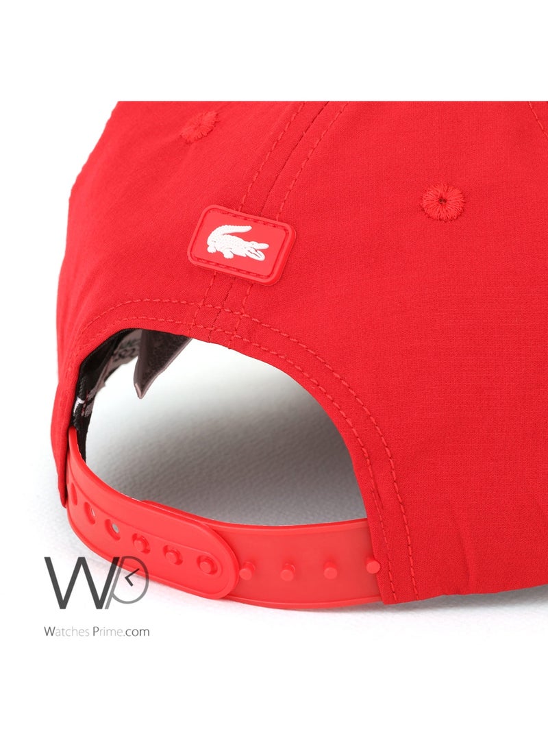 LACOSTE Lacoste CROC Red Baseball Cap Cotton Hat  - Image 3