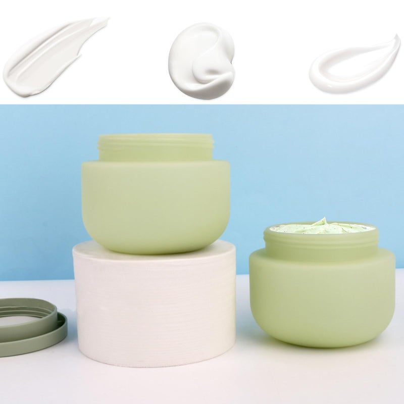 Qeuly 8.8 Oz Plastic Jars With Lidsï¼Œ2 Pcs Cosmetic Containers With Lids, Leak Proof Cosmetic Jars, Body Butter Containers for Cream, Bath Salt, Sugar Scrub, Gel, Slime, Rhinestone Storage - Image 2