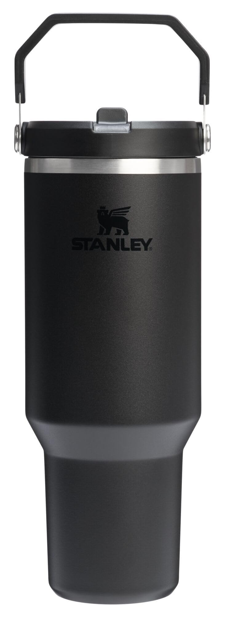 STANLEY IceFlow 2.0 Flip Straw Tumbler with Handle 40 oz | Twist On Lid and Flip Up Straw | Leak Resistant Water Bottle | Insulated Stainless Steel | BPA-Free | Black 2.0 - Image 1