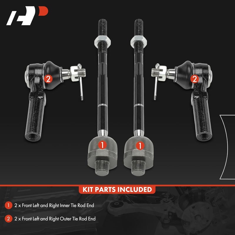 A-Premium Front Inner & Outer Tie Rod End Kit - Image 3