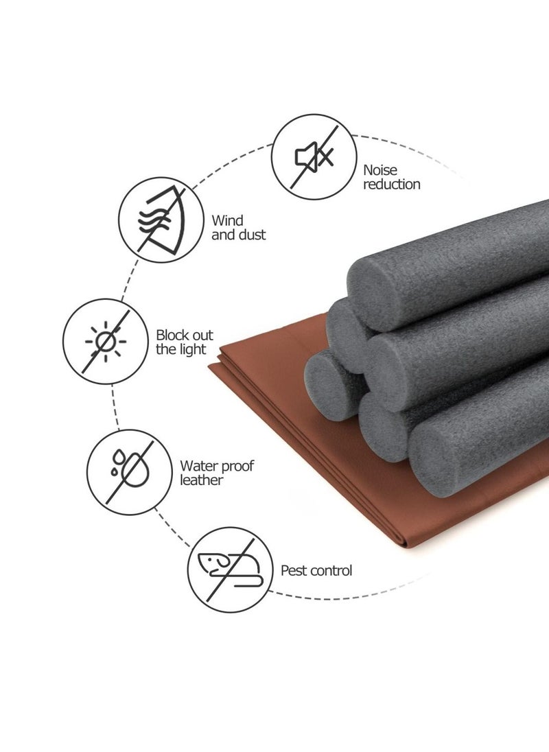 Cool Baby COOLBABY Under Door Draft Protection Sound Insulation Double Door Draft Protection Adjustable Door Foam Seal Window Draft Protection (Brown)  - Image 3