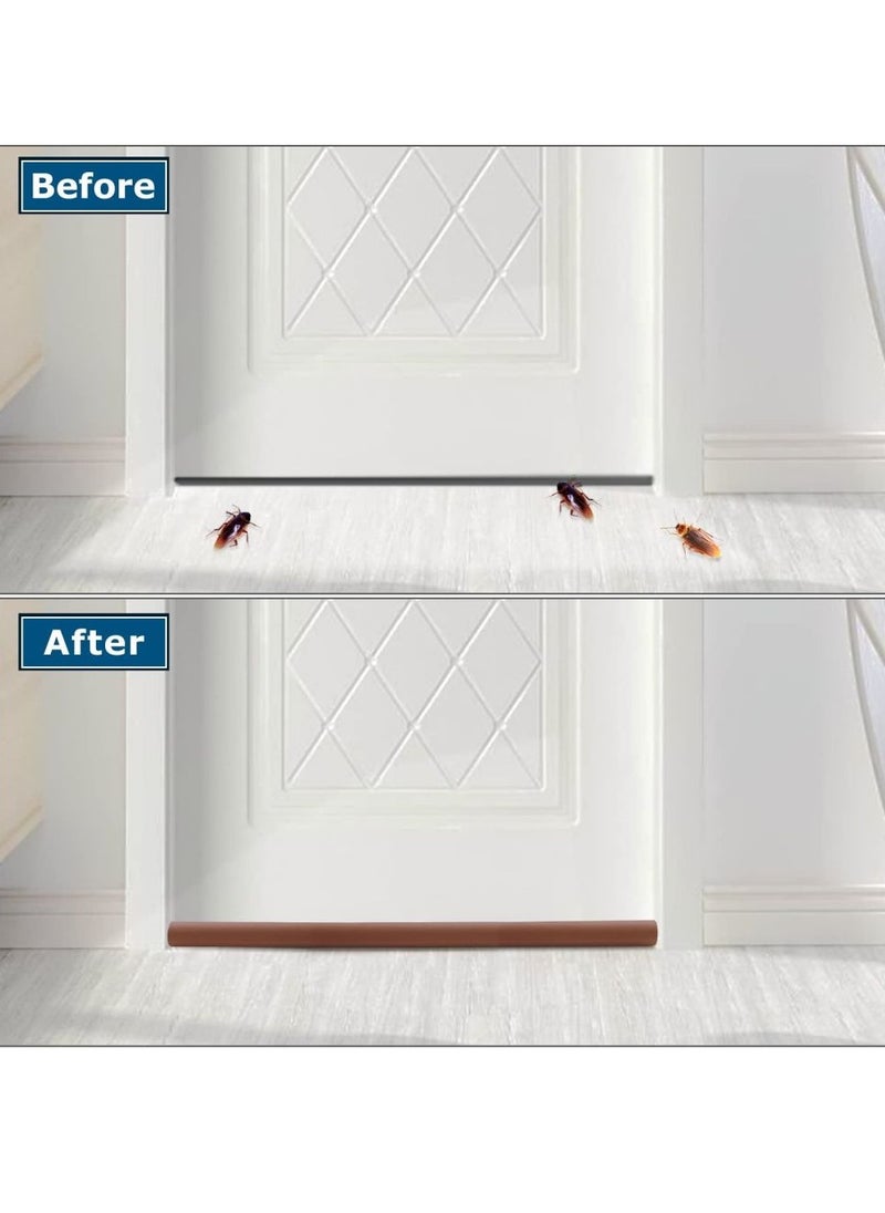 Cool Baby COOLBABY Under Door Draft Protection Sound Insulation Double Door Draft Protection Adjustable Door Foam Seal Window Draft Protection (Brown)  - Image 4