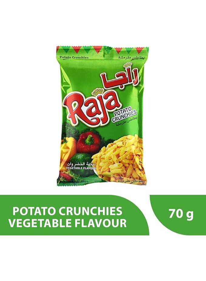 راجا رقائق بطاطس Raja بنكهة الخضروات – 70 جم | وجبة خفيفة مقرمشة ولذيذة بنكهة الخضار - Image 4