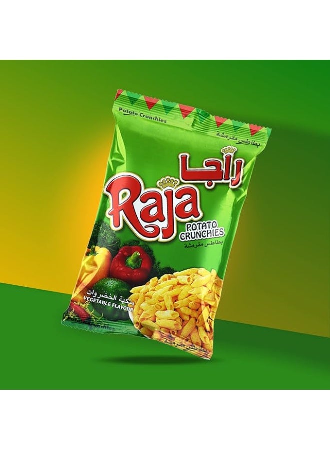 راجا رقائق بطاطس Raja بنكهة الخضروات – 70 جم | وجبة خفيفة مقرمشة ولذيذة بنكهة الخضار - Image 5