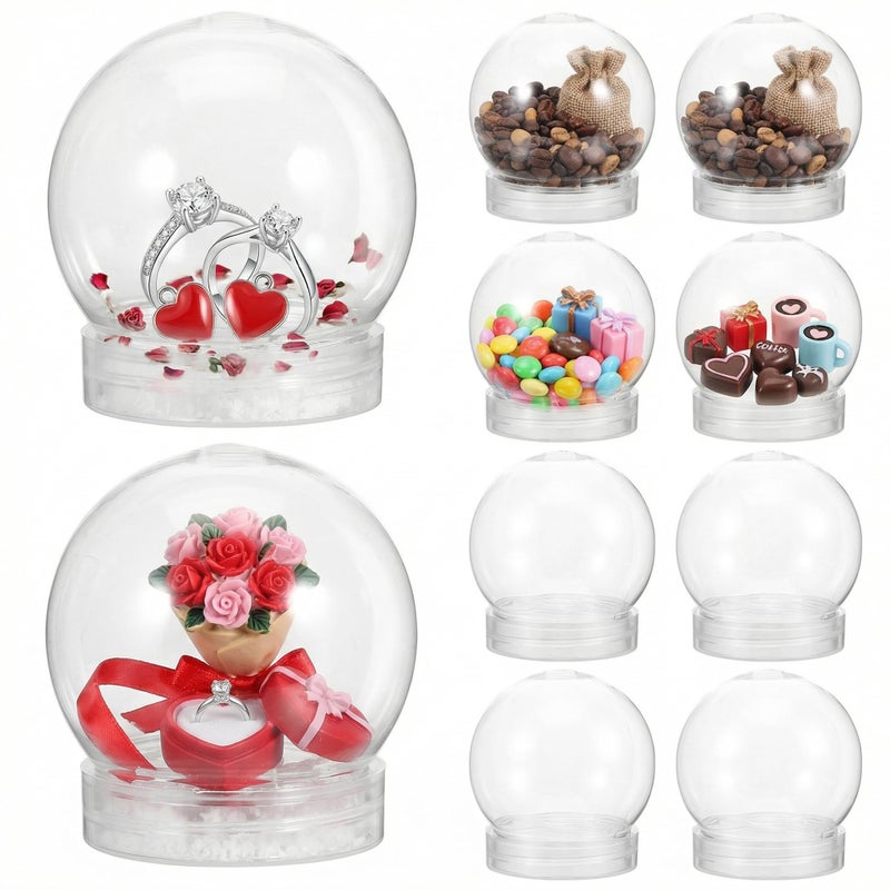 BESTOYARD 30 Pcs Snow Globe Jar, 3-Inch DIY Water Globes DIY Dome Fillable Screw Off Cap Empty for Valentines, Christmas Ornaments, Custom Party Craft - Image 1