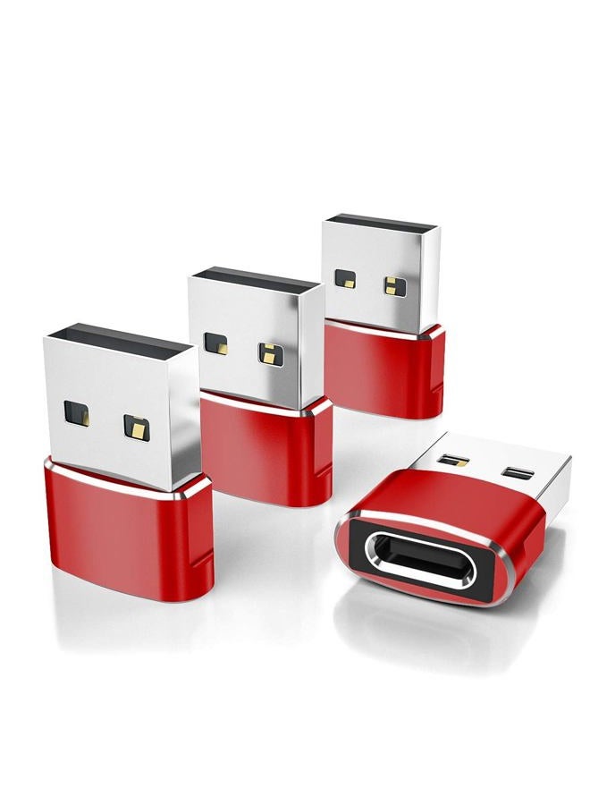Elebase USB C Female to USB Male Adapter 4-Pack,Type A Charger Cable Plug Connector for iPhone 11 12 Pro Max Mini,XR SE,Airpods iPad 8th Air 4th Generation,Samsung Galaxy Note 10 20 S20 Plus S21 21 Ultra,A71 - Image 1