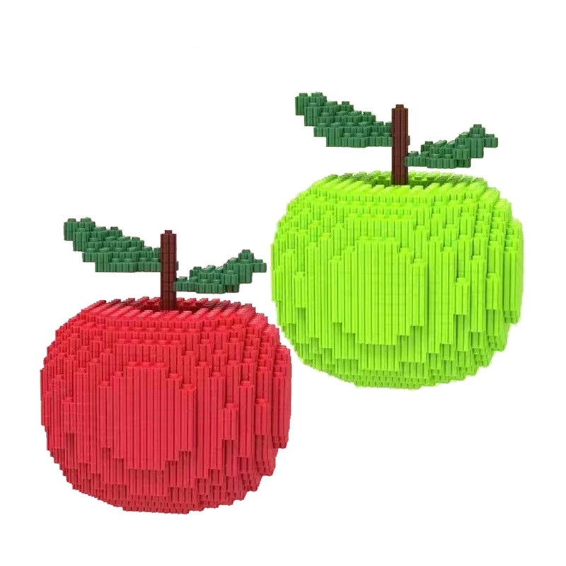 15CM Apple Building Blocks Connecting Particles 3D Puzzle Assembly Decoration Gift for Boys Girls - Image 2