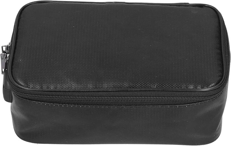 Waterproof Fireproof Lockable Document Bag Black Certificate Passport Money Storage Case - Image 2