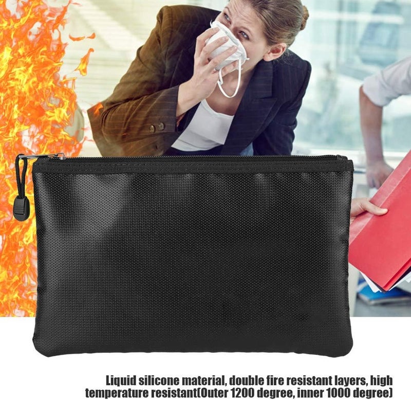 [Popular across Saudi cities] AUNMAS Fire Fireproof A4 Portable Holder, Fireproof Document Bag for Home Office Use Passport Money Certificates Laptop (27 * 16CM) Nationwide hot in KSA Improve daily life Just landed in store Exclusive bargain Precision design Upgraded new version Daily deal Quick delivery Riyadh Jeddah Growing sales Practical daily solution Practical design Easy for adults & kids Renewed new edition Resist frequent use Elegant design Stock running out quickly New upgraded product Competitive price Rare market product Professional manufacture Super fine craft Bestseller Durable for repeated use Limited remaining units - Image 4