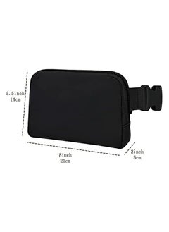 erorex Belt Bag Fanny Pack Crossbody Bag for Women Men, Small Waist Pack for Running, Mini Waist Pouch Waist Bag with Adjustable Strap for Walking Hiking Workout Sports Casual Travel (Black)  - Image 2