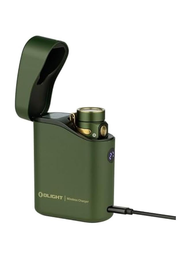 Arabest Baton4 Premium Edition EDC Flashlights 1300 Lumens with Type-C Charging Box, Powered by Rechargeable Battery, Small Bright Light IPX8 Waterproof for Emergencies Outdoors (OD Green)  - Image 1