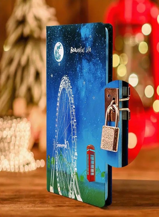 SHREE TECHNESH®Sparkling Day Night Secreat Personal Lock Diary for Girls - Image 3