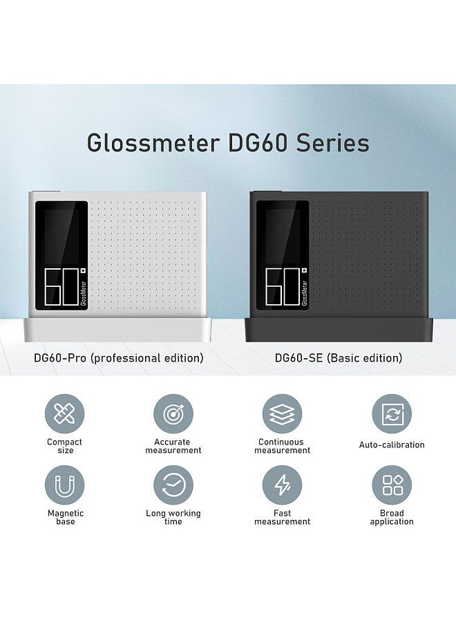 Generic - High Precision Gloss Meter 60° Portable Glossmeter with Self-calibration/Fast Measurement/Continuous Measurement Surface Measuring Glarimeter - Image 1