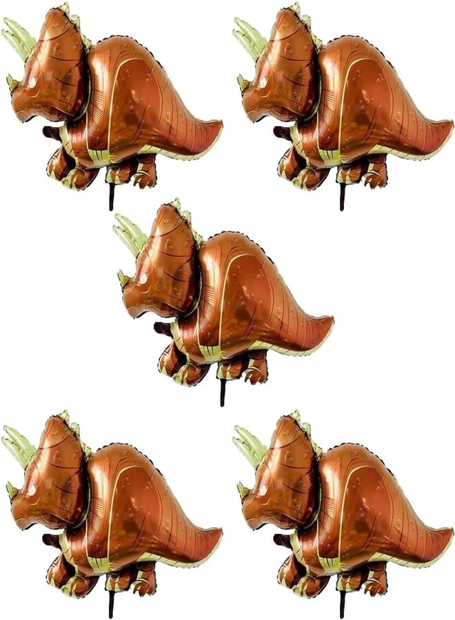 Secret 5 Pieces Dinosaur Foil Balloons for Weddings Birthday Graduation Party Bridal Shower Dinosaur Theme Jungle Style Party Decorations (Triceratops)