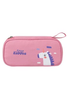 SMILY KIDDOS Smily Kiddos Polyester Zipper Pencil Pouch Unicorn (Light Pink)  - Image 1
