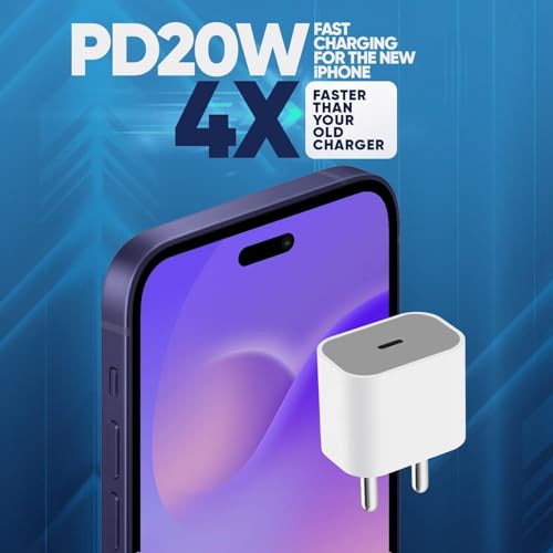 Sounce Original Apple-Certified 20W USB-C Charger with Lightning Cable | Fast iPhone Charger for iPhone 11, 12, 13, 14, XR, XS/PRO/MAX, SE & iPad | MFi Certified Adapter and Charging Cable Combo (White) - Image 2