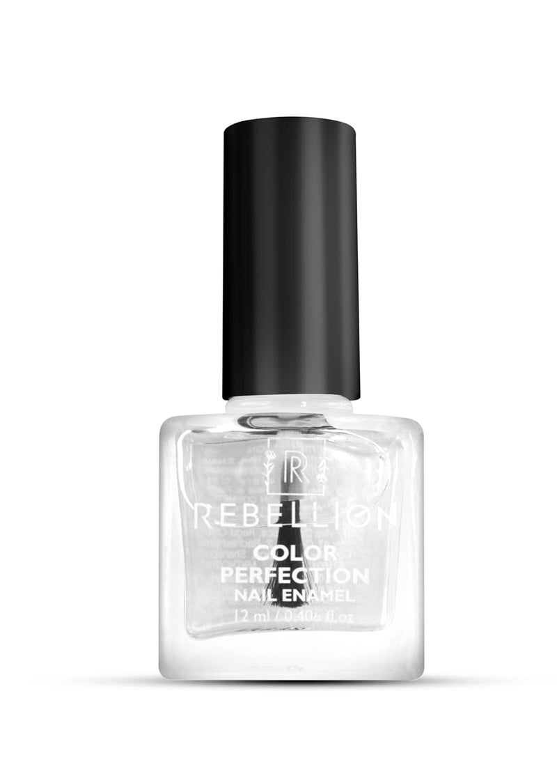 Rebellion Color Perfection Nail Enamel Top Coat 12ml Transparent Noble RG42 - Image 1