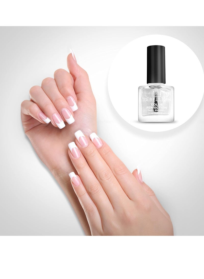 Rebellion Color Perfection Nail Enamel Top Coat 12ml Transparent Noble RG42 - Image 3