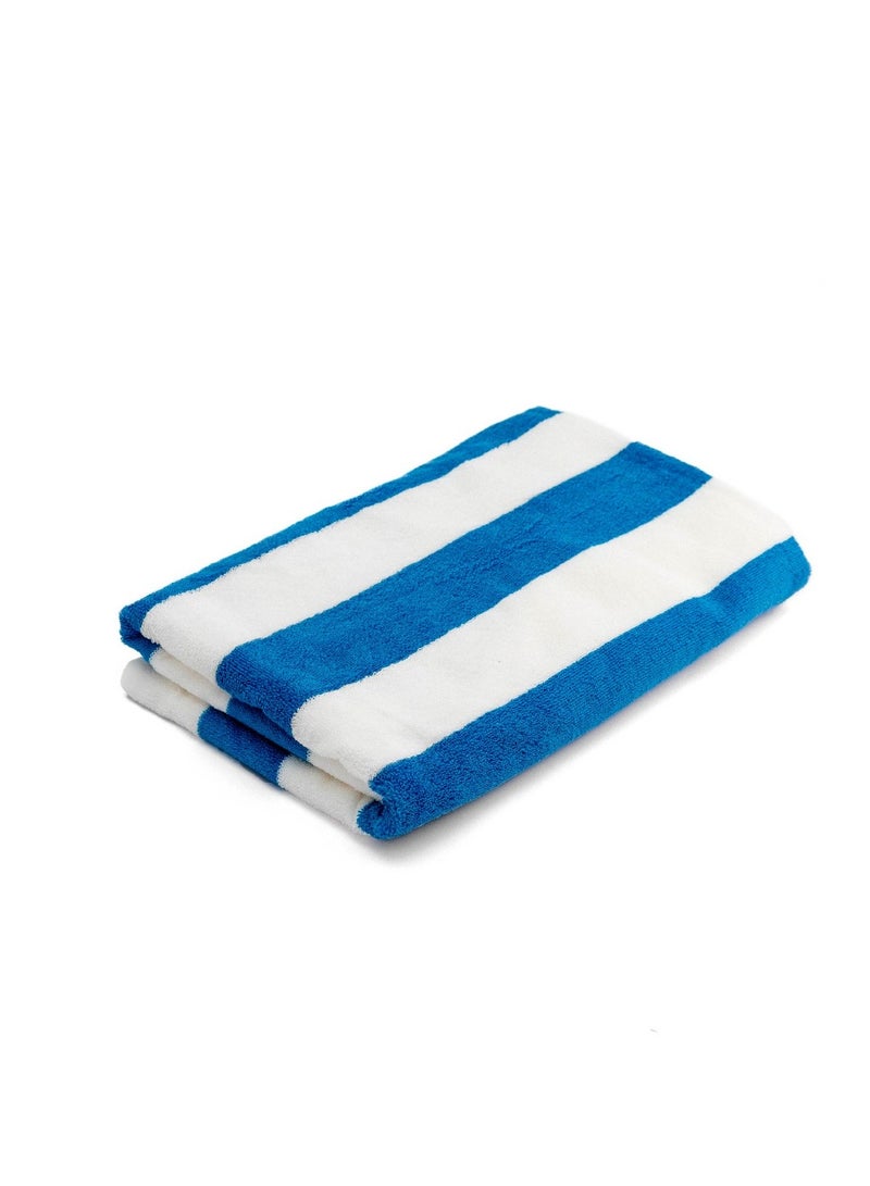 More cottons Blue Striped Beach Towel 850GSM 90x180 CM  - Image 1