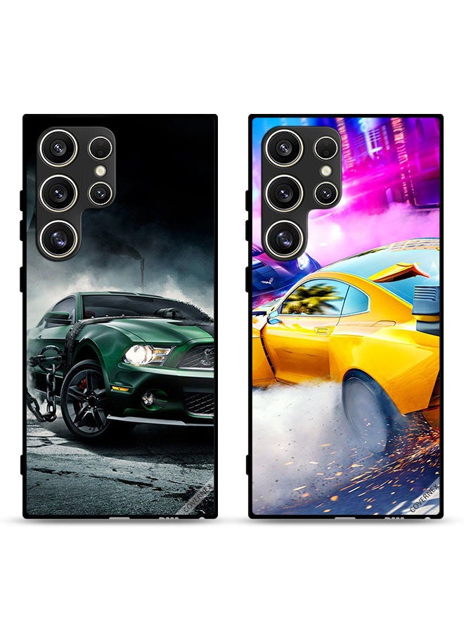 Covernex Two Cases For Samsung Galaxy S24 Ultra 5G Protective Covers Racing Car and Shelby - Image 1