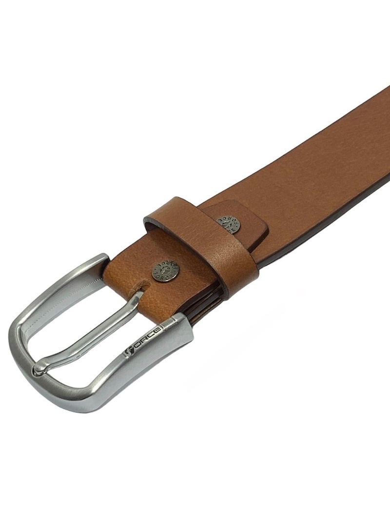 فورس حزام جلد طبيعي للرجال في صندوق الهدايا؛ حزام جان كلاسيكي 40 ملم؛ أحزمة للرجال كاجوال بإبزيم دبوس - Image 3