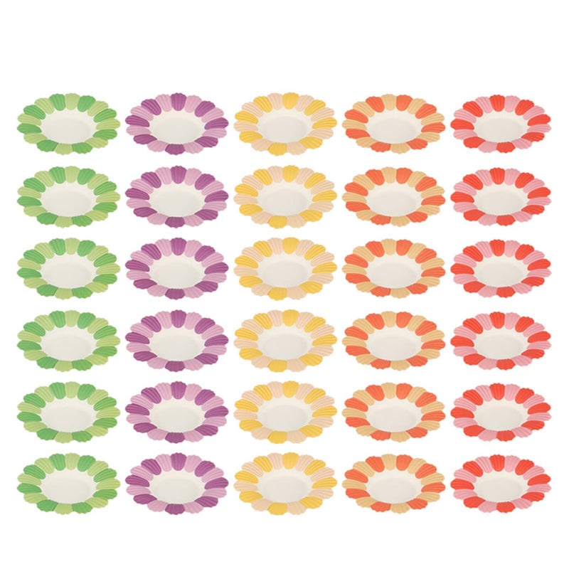 50 Floral Disposable Paper Plates 10 Inch Party Tableware Birthday Supplies Appetizer Plates Assorted Colors - Image 2