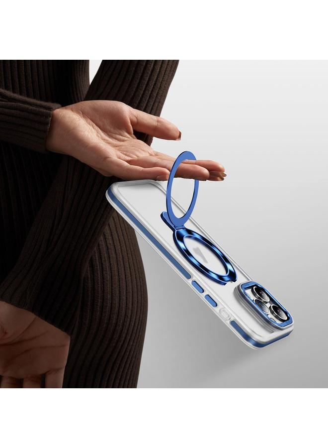 زبون جراب لهاتف iPhone 13 Pro Max مصنوع من مادة TPU الهجينة المصنوعة من الأكريليك مع حامل مغناطيسي من MagSafe بلونين - Image 5