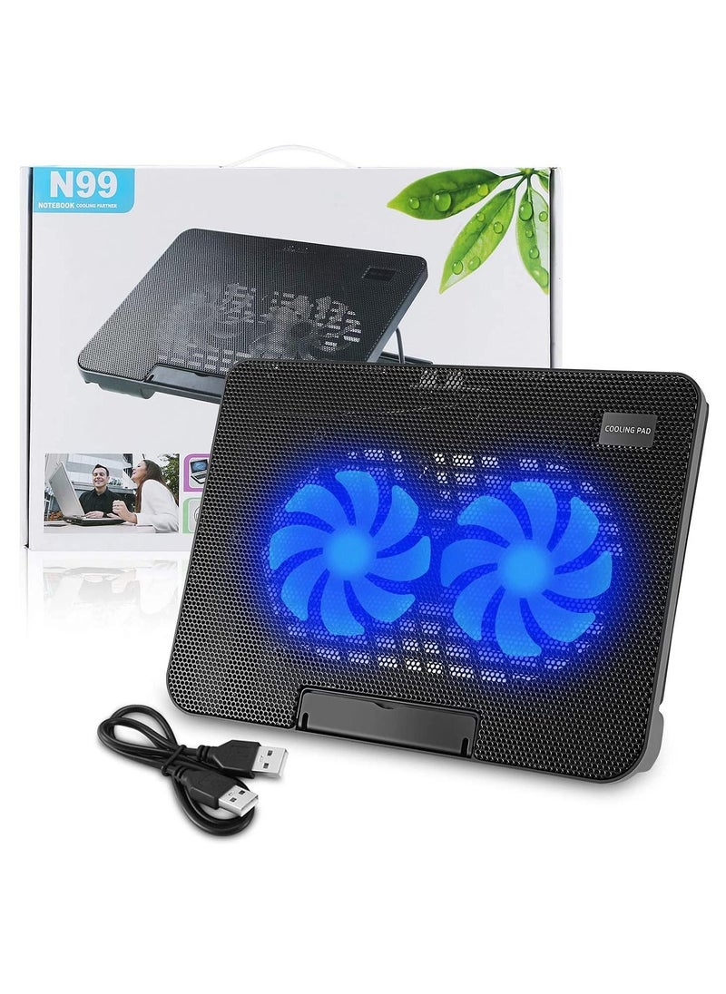Generic Dual Fan Cooling Pad - Black  - Image 1
