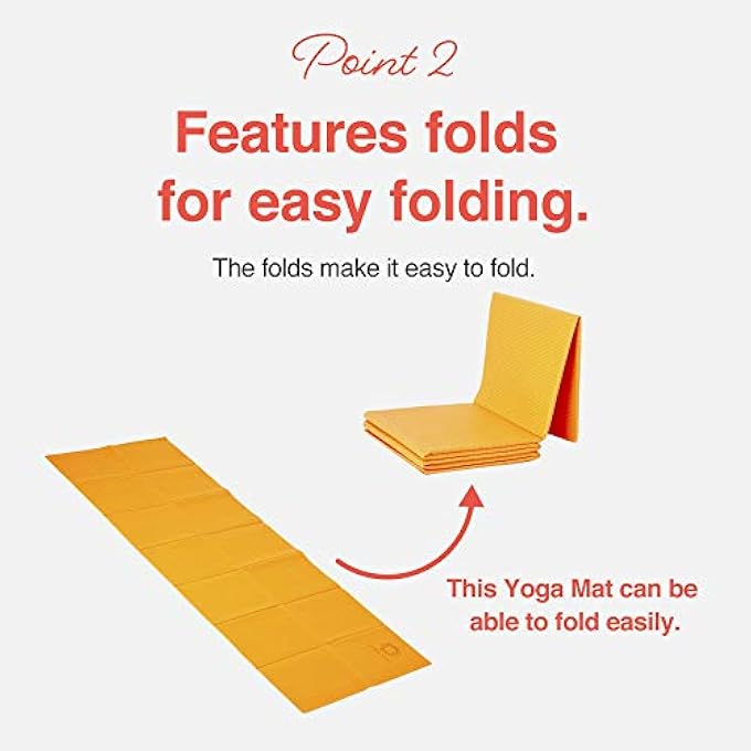 primasole Folding Yoga Travel Pilates Mat 1/4 Thick Easy To Carry To Class Beach Park Travel Azalea - Image 4