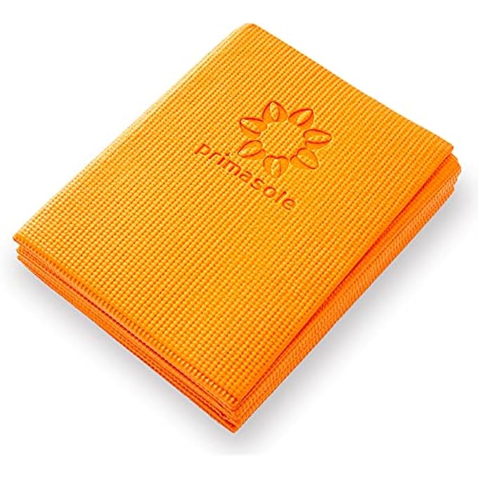 primasole Folding Yoga Travel Pilates Mat 1/4 Thick Easy To Carry To Class Beach Park Travel Azalea - Image 2