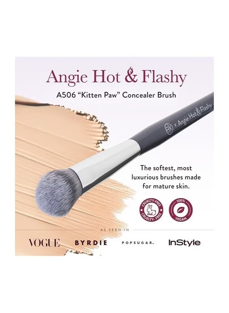 BK BEAUTY Angie Hot & Flashy A506 Concealer Brush - "Kitten Paw" Face or Eye Concealing and Contouring - Makeup Brushes - Image 4